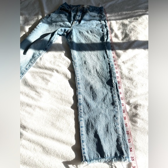 Garage Light Wash Relaxed Straight Leg Jeans Sz 00 Y2K Baggy Mom Jeans 90s Style - Picture 10 of 13